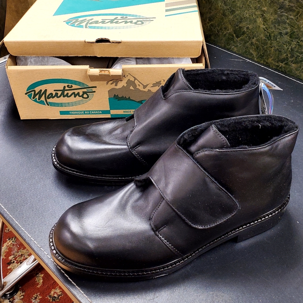 New Martino North Velcro Tie Men's Leather Boot Size 15 W